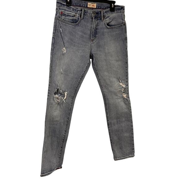 Gap Blue Distressed Skinny Cone Denim Jeans Size 31X32 - Picture 1 of 11